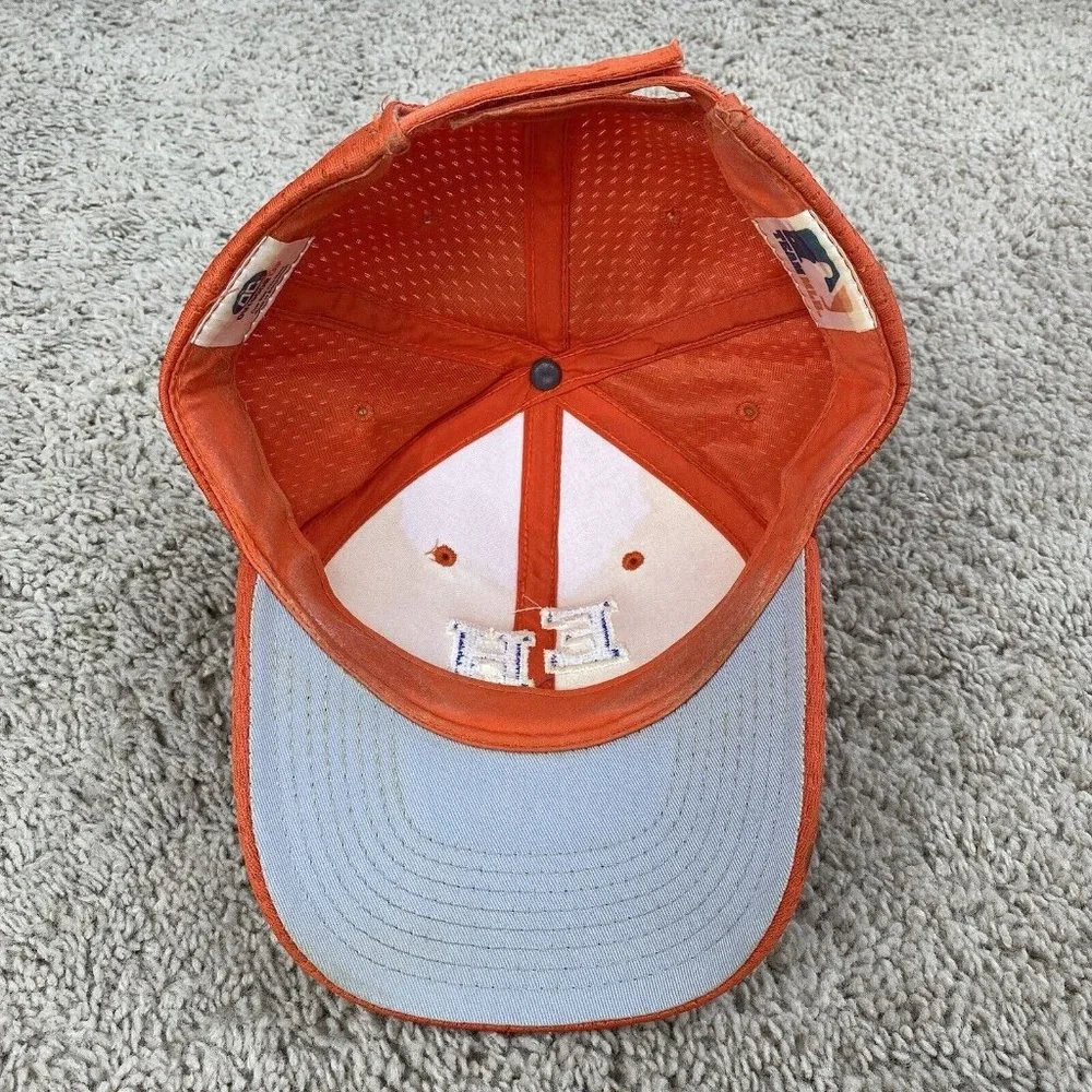 Team MLB Outdoor Cap EH Hat Orange Purple Letters Adjustable‎ Baseball Hat.